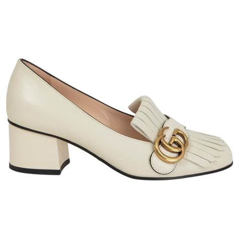 ivory gucci slingback|gucci marmont mid heel pump.